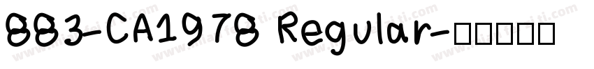 883-CA1978 Regular字体转换